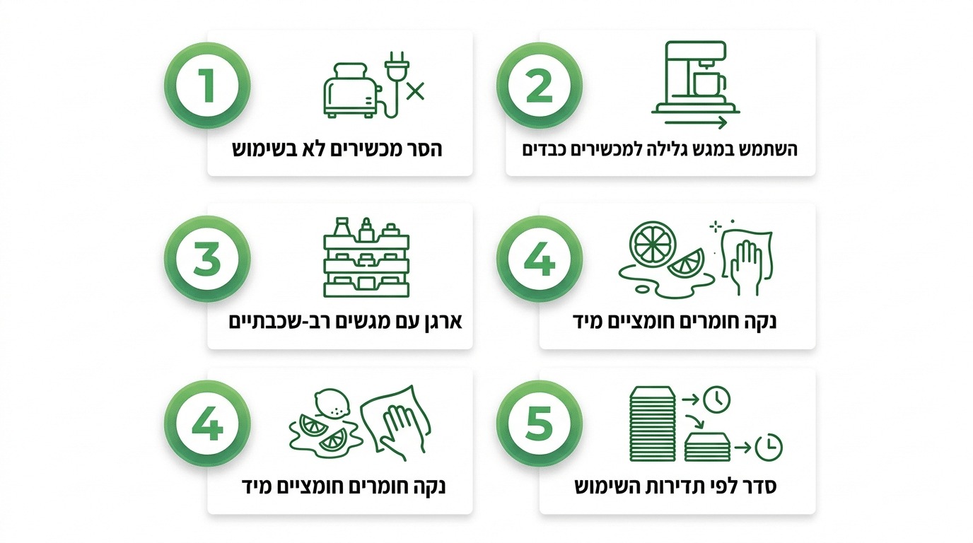 5 טיפים זהב לחיסכון מיידי במקום על השיש