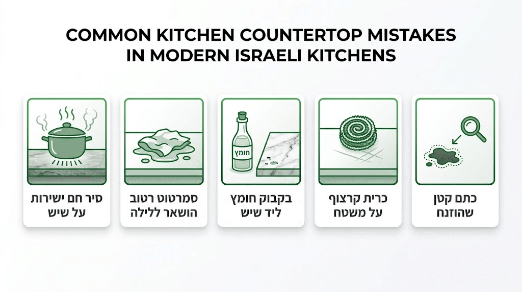 שגיאות נפוצות שאנו עושים במטבח
