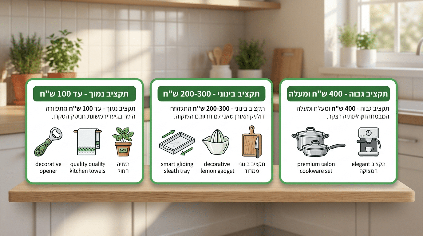 רעיונות חכמים למתנת חנוכת בית לפי תקציב