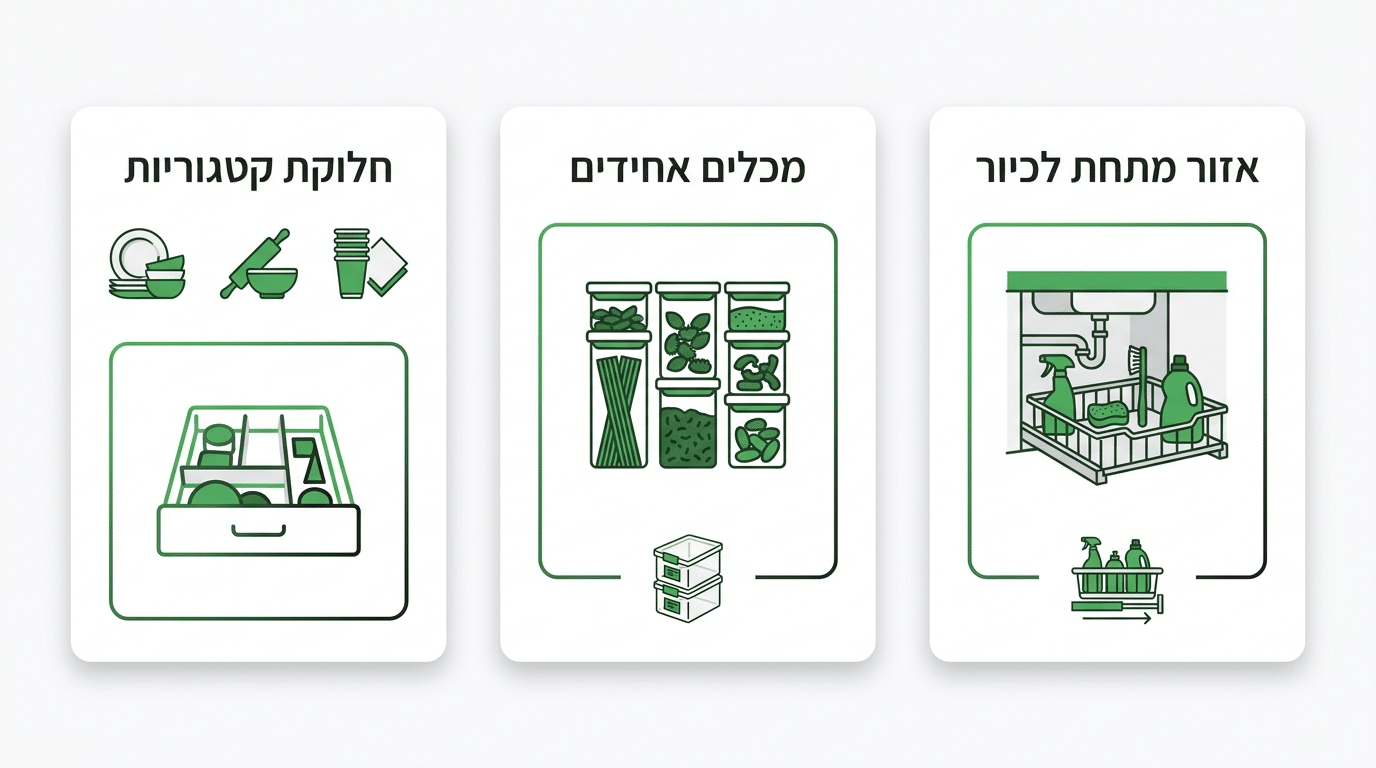 סדר פנימי בארונות ובמזווה