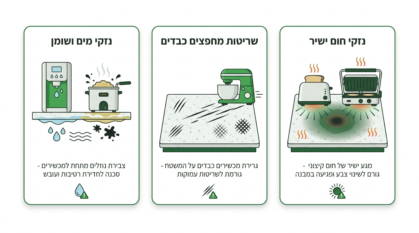 שמירה על השיש לאורך זמן